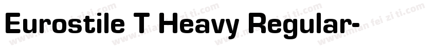 Eurostile T Heavy Regular字体转换